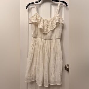 Iz Byer Cream Lace Mini Dress Soft Size S
